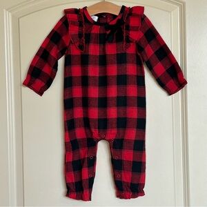 6-9M Mud Pie Buffalo Plaid Bodysuit